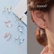 ✨ Mood+ Original S925 Silver Twirl Hug Earrings｜White Gold Plated · Gold Plated · Rose Gold Plated