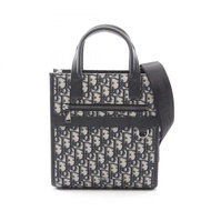 【二手】Dior Safari North-South Oblique 手提包 1ESP0311YKY-H27Z 海軍藍/黑色帆布皮革 Safari North-South 托特包