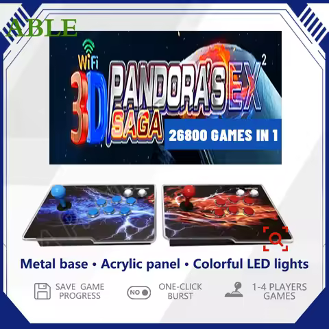 Pandora Saga DX2 26800 Game in 1 Split Box Console Arcade 2-Player Plug-Play Classic Retro 3D Game F