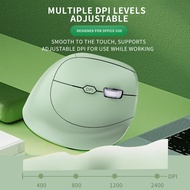 Dual Mode Ergonomic Bluetooth Wireless Mouse Rechargeable  Vertical Mouse 1600 DP 6 Buttons Wireless