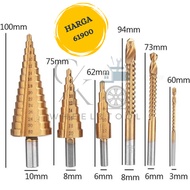 MATA PAGODA DRILL BIT SET 6IN1 HSS STEP DRILL