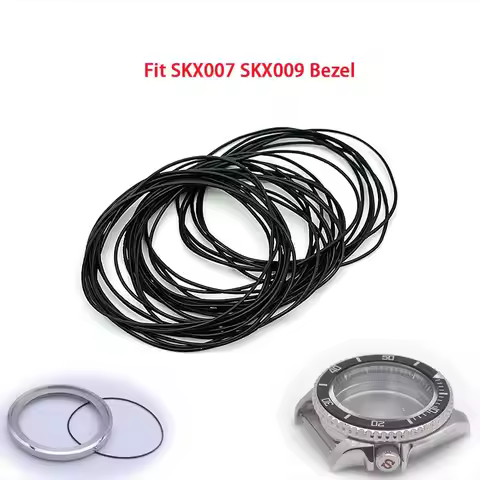 Black Rubber O-Ring 0.7mm 0.8mm 0.9mm Fit SKX007 SKX009 Men's Watch Bezel Gasket 2PCS 5PCS