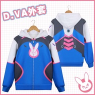 Overwatch Cosplay Costume Anime DVA Rabbite Baseball Uniform Unisex Long Sleeve Daily Casual Hoodies