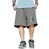 Loose Fit Pure Cotton Sporty Mens Shorts Five-Quarter Length Summer Casual Pants for Big Size Guys T