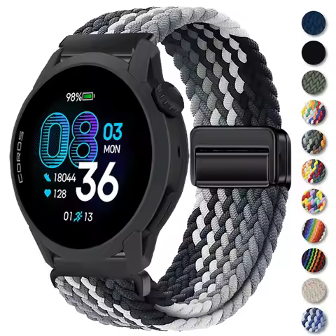 22mm Nylon Loop Strap For COROS PACE 4 Magnetic Weave Bracelet 20mm For COROS APEX 4 42mm/APEX 2Pro/