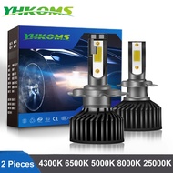 YHKOMS H1 H4 H7 H8 H9 H11 LED Headlight Bulb 12V 4300K 5000K 6500K 8000K Car Auto Fog Lamp Light Rep
