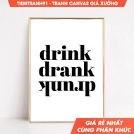 Wall painting, drink drunk drunk drunk new years champagne wall art wedding decorations, free hangin
