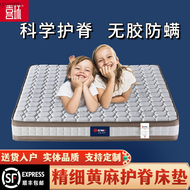 Natural Spinal Care Fine Jute Mattress with Hard Independent Spring for Children, Adolescents, Elderly, Foldable Coconut Brown Mattress kyyemh