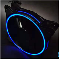 全城熱賣 - 機箱風扇12CM細光圈發光日食RGB電腦散熱風扇（藍色）