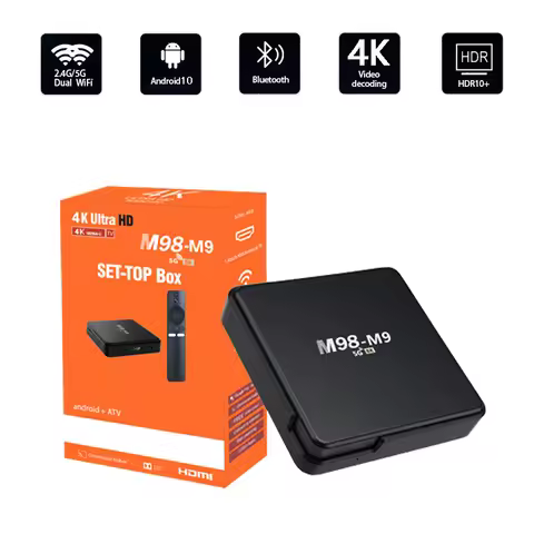 M98-M9 TV Box Android ATV Allwinner H313 quad-core 4G 5G Dual WiFi BT 5.0 media player HD 4K M98 Sma