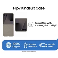 Case Samsung Galaxy Z Flip 7 Kindsuit Leather Case Cover Z Flip7 - Gray