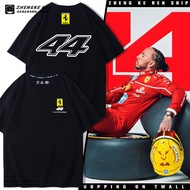 Baju Kaos F1 Racing Team No. 44 Hamilton T-shirt Male and Female Fans Short Sleeves Shirt for  Car F