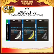 (100% ORIGINAL) YY EXBOLT 63 BADMINTON STRING WHITE / BLACK / YELLOW - MADE IN JAPAN - EX BOLT EXBOL