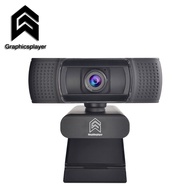 Webcam 1080P, HDWeb Camera with Built-in HD Microphone 1920 x 1080p USB Plug n Play Web Cam, Widescreen Video
