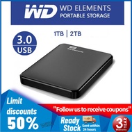 External Hard Disk WD Passport 2TB/1TB USB 3.0 HDD 2.5" ( ฮาร์ดดิสพกพา Harddisk  ) WD External hdd อุปกรณ์จัดเก็บข้อมูล ฮาร์ดดิสก์ภายนอก รับประกัน 3 ปี