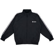 Unisex Waterproof Windproof Black and White Striped Tracktop Jacket – Axxon Threads