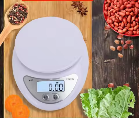 Portable LCD Digital Scale for Kitchen Food Precise Cooking and Baking Measurement Tool 5kg 1kg Capa