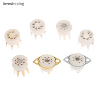 [loveshoping] 1PCS 6AQ5 EAA91 6J1 6J2 6X4 6Z4 Tube Socket Gold-plated Socket For 7Pin B7G Vaccum Tub