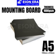 [A5] Mounting Board A5 1000gsm Black 1pc Card Board Chip Board Kad Tebal
