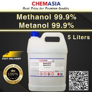 5 Liters Methanol / Metanol / Methyl Alcohol 99.9% AR Reagent Laboratory Grade