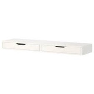 IKEA EKBY ALEX Shelf with drawers, white119x29 cm I Para berlaci