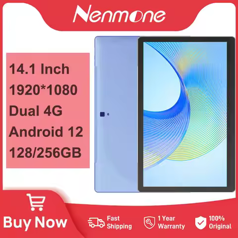 Global Version Big Screen 14.1 Inch Tablet 4G LTE 1920x1080 IPS 8+16MP 12+256GB 10000mAH Battery 14"