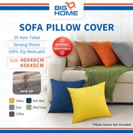 Cotton Linen Square Cushion Cover 45X45CM Sarung Bantal Sofa 40X40CM Square Throw Pillow Cover 45X45