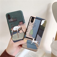 Retro illustration Cute Japanese Cats Phone Case For iPhone X Xs XR XSmax 11 Pro Max 6 6S 7 8 Puls Case Funny Soft Silicon Cover