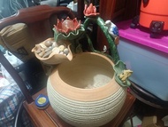 陶瓷蓮花流水擺件