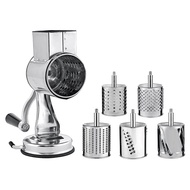 Stainless Steel Cheese Grater Rotary Chopper Vegetable Shredder Salad Slicer Multi-Use Hand Grater G