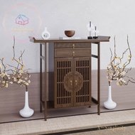 New Chinese Style Entrance Cabinet Hallway Small a Long Narrow Table Bamboo Side View Table Cabinet Narrow Strip Altar Tables against the Wall Altar CEO0