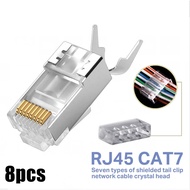 CAT7 Plug RJ45 Shielded Modular Ethernet Plug Connectors 8P8C (8pcs)