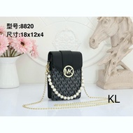 Mk mk Genuine Leather Classic Style Crossbody Phone Bag Coin Purse