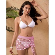 Women's Knitted Beach Skirt with Decorative Sequins ( AD 09 )