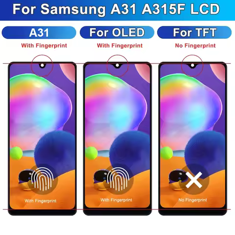 6.4''For Samsung Galaxy A31 A315 LCD Display with frame Touch Panel Digiziter Assembly For Samsung A