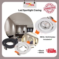 Eyeball Casing Recessed Type Spotlight Fitting Led GU10 MR16 Holder Indoor Plaster Ceiling Spotlight