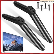 🏠 2pcs Plastic Pedestal Feet TV Stand Legs for 40 Inch LED TVs in Black - Suitable for Living Room a