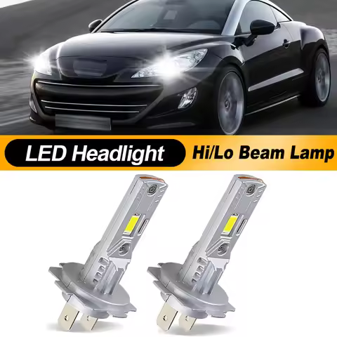 2pcs Car H7 LED Headlight High Beam Low Beam Brightness For Peugeot RCZ 2011 2012 For Peugeot 407 20