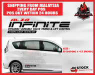 1 Set 2 Pcs Perodua Dvvt Alza infinite car stickers Kereta Sticker