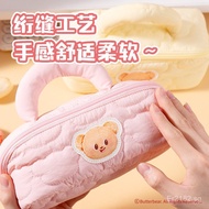 Storage Handheld Deli Student Stationery Storage Bag Pencil Case Bear Large Capacity Pencil Box Butt
