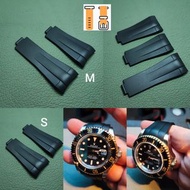 22mm Rolex 代用錶帶 摺扣型 專用膠 錶帶 (合用 深潛 deepsea 126660  單紅 Sea dweller 126600)