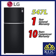 (Free Shipping) LG 547L GN-C702SGGM Top Freezer Fridge in Black Glass Finish Inverter Refrigerator
