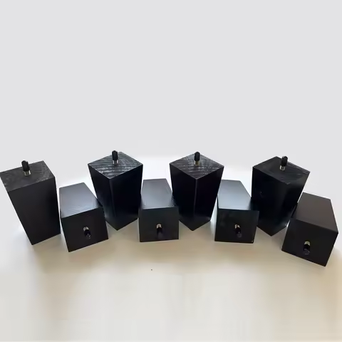 A set of 4PCS/8PCS, black wooden furniture legs 5 inches - coffee square tapered feet, used for sofa