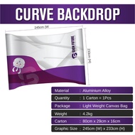 Curve Backdrop 8x8 Display | Foldable Lightweight | For Events, Promotion, Exhibition