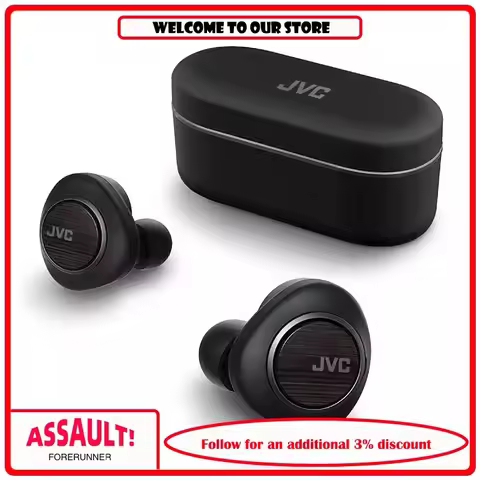 JVC FW1000T True Wireless Bluetooth Earbuds ANC Active Noise Cancelling HiFi Wood Diaphragm In-Ear E