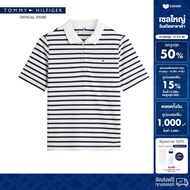 Tommy Hilfiger เสื้อโปโล ผู้หญิง รุ่น WW0WW43224 0BF - สีน้ำเงิน ทรง Regular