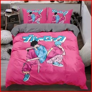 YT1 BLUE LOCK 3IN1 Bed Sheet Quilt Cover Pillowcase Bedding Set Home Bedroom Washable Anime Suit TY1