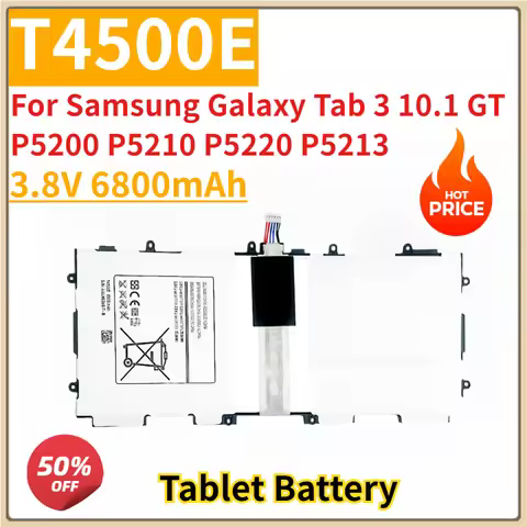New Replacement Tablet Battery 3.8V 6800mAh T4500E for Samsung Galaxy Tab 3 10.1 GT P5200 P5210 P522
