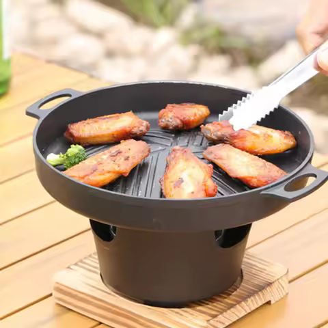 Japanese Smokeless Alcohol Stove Japanese One Person Cooking Oven Non-Stick Roasting Meat Tools Hiba