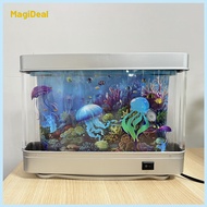 Aquarium Mood Lamp Artificial Tropical Landscape Lamp for Bedroom Kids Room